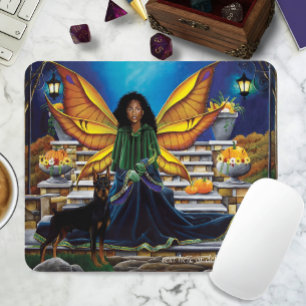 Fairy Guardian Doberman Dog Mouse Mat
