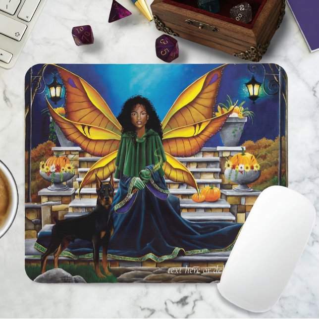 Fairy Guardian Doberman Dog Mouse Mat (Creator Uploaded)