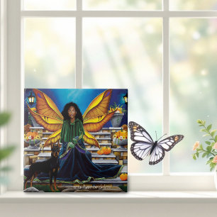 Fairy Guardian Doberman Dog Tile