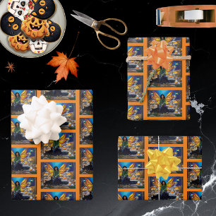 Fairy Guardian Doberman Dog Wrapping Paper Sheet