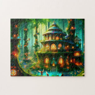 Fairy Habitat Enchanted Magical Forest Retreat Jigsaw Puzzle