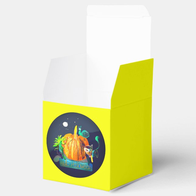 Fairy Halloween Animals & Pumpkin Trick or Treat  Favour Box (Opened)