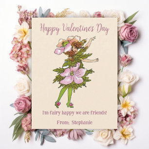 Fairy Happy We're Friends Kids Valentines Day