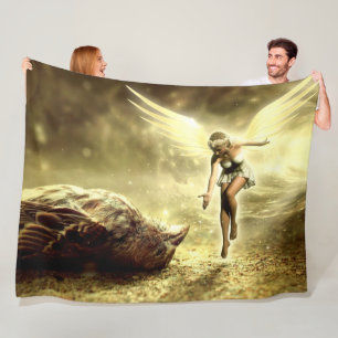 FAIRY HEALING BIRD FLEECE BLANKET