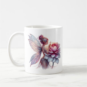 Fairy Holding an Over-sized Flower Personalized Coffee Mug