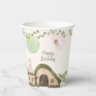 Fairy house birthday party  paper cups