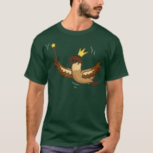 Fairy House Sparrow Wildlife Mystical Bird Fairy L T-Shirt
