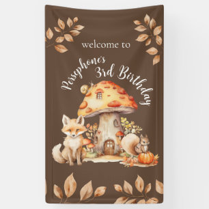Fairy House Woodland Creature Birthday Party Banner