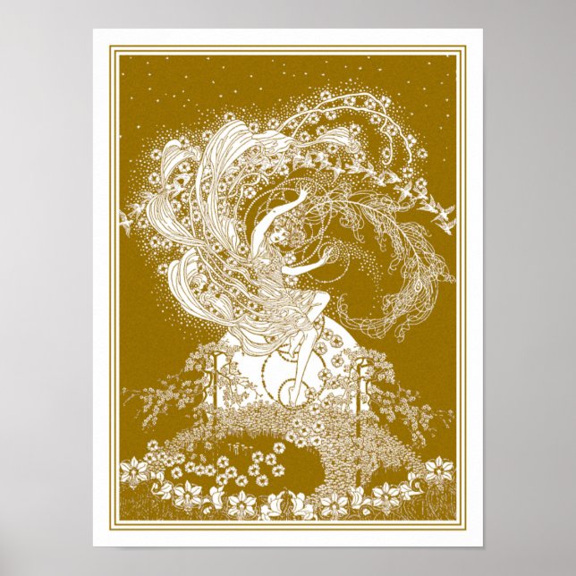 Fairy Illustration by Dorothy Lathrop Poster (Front)