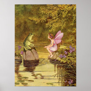 Fairy Illustration Fantasy Poster 12x16