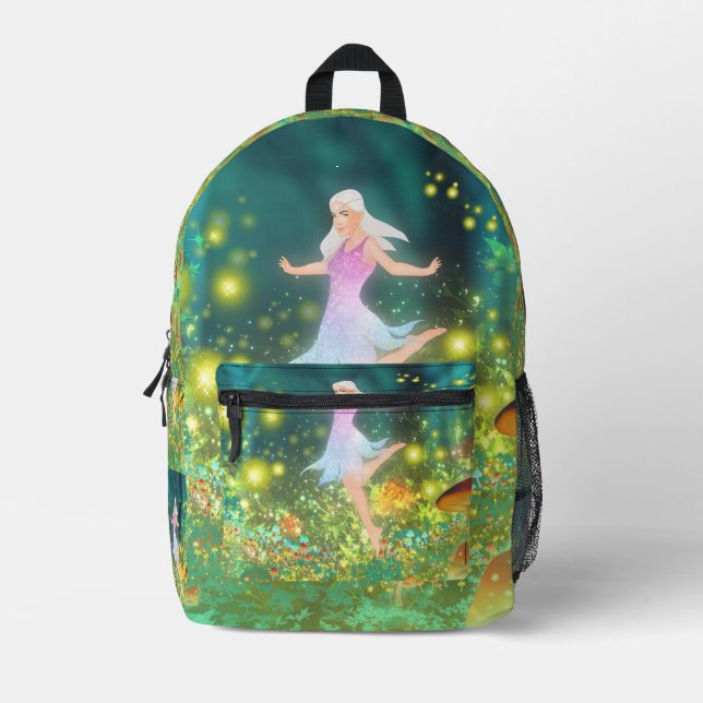 Fairy in a Field  Printed Backpack (Front)