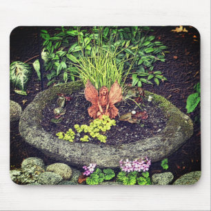 Fairy In A Flower Garden Nature Mouse Mat