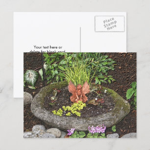 Fairy In A Garden Nature Art Personalized Postcard