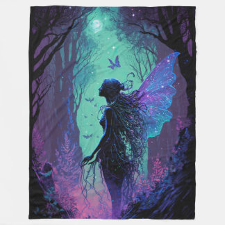 Fairy in a Magical Forest Blanket
