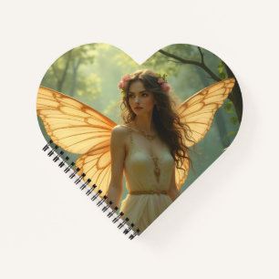 Fairy in a White Dress in the Forest Notebook