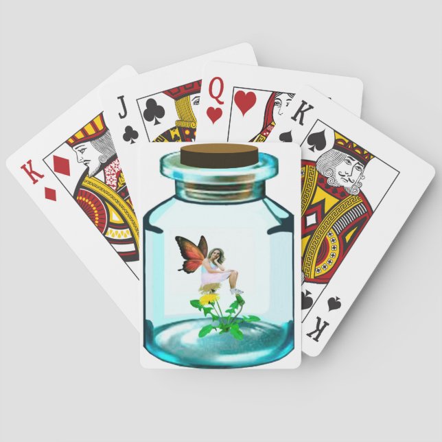 Fairy in Apothecary Jar Classic Playing Cards (Back)