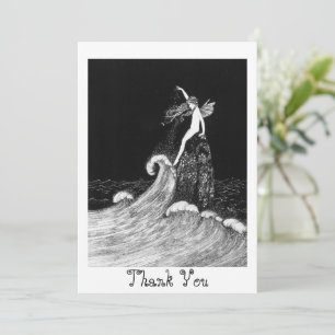 Fairy in Fairyland Vintage Art Thank You Card