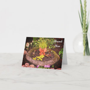 Fairy In Garden Nature Art Thank You Card