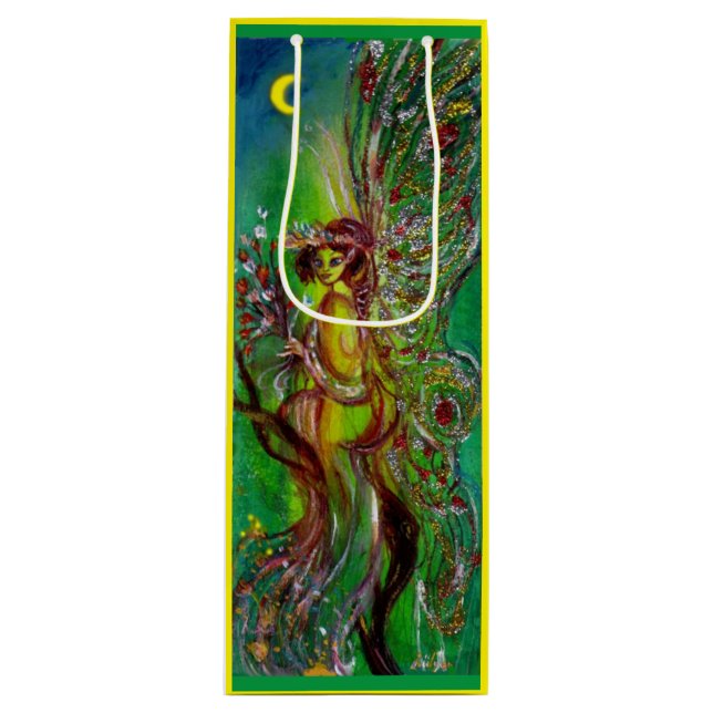 FAIRY IN GREEN WINE GIFT BAG (Front)
