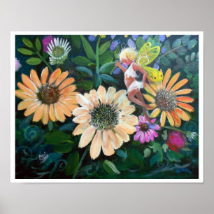 Fairy in my Garden Poster