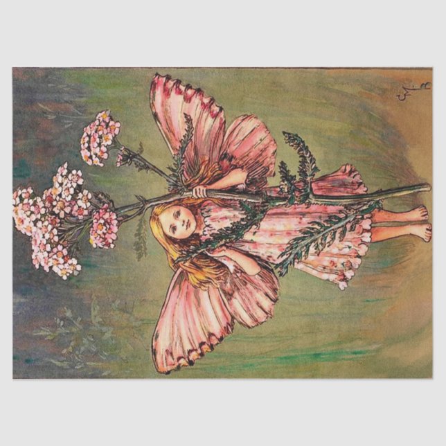Fairy In Pink Dress Tissue Paper (Front)