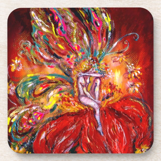 FAIRY IN RED COASTER (Front)