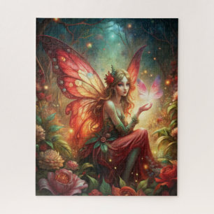 Fairy in red jigsaw puzzle