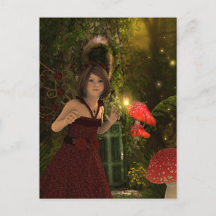 Fairy in Red Postcard