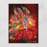FAIRY IN RED, postcard