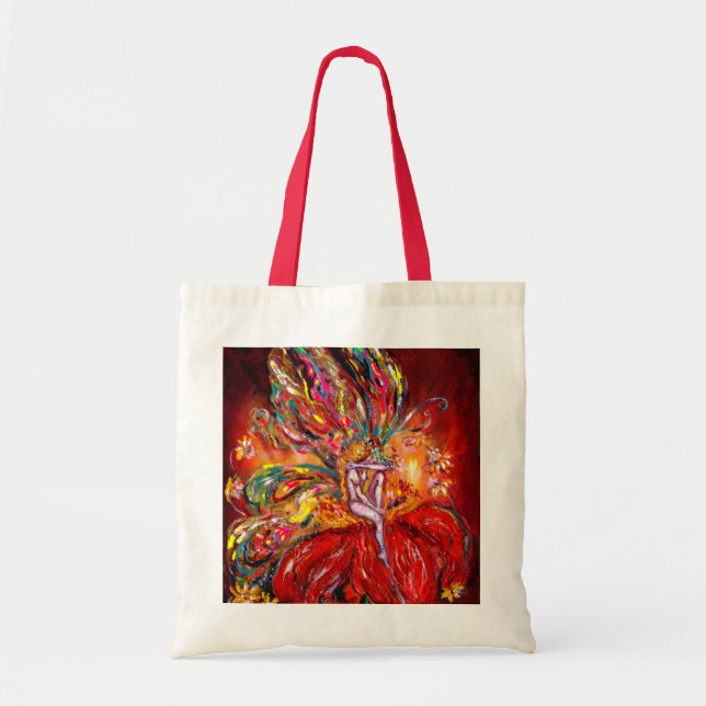 FAIRY IN RED TOTE BAG (Front)