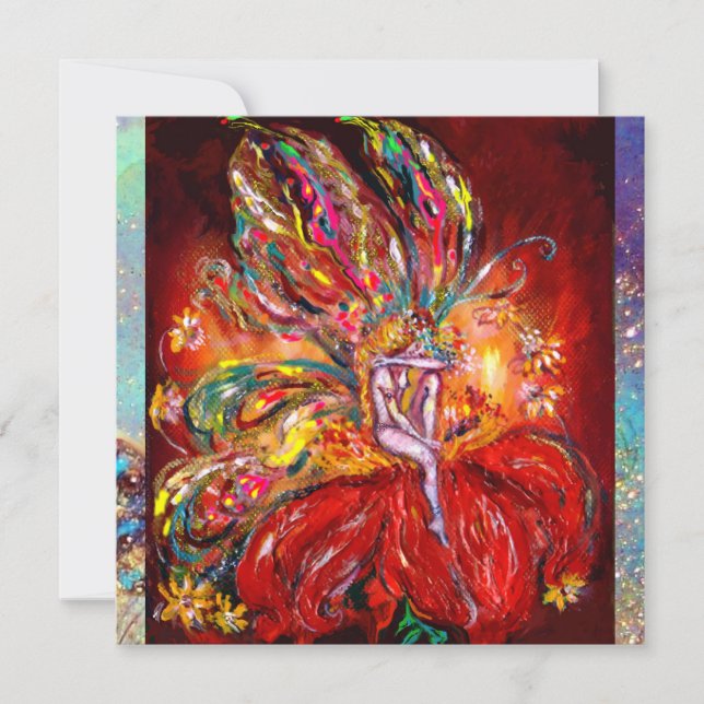 FAIRY IN RED  yellow  green blue Announcement (Front)