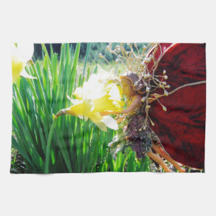 Fairy in the Daffodils Tea Towel