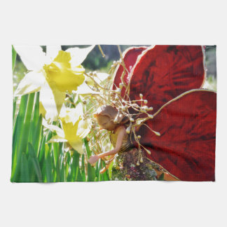 Fairy in the flowers tea towel