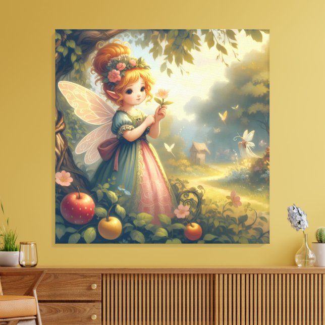 Fairy In The Garden Canvas Print (Insitu(LivingRoom))