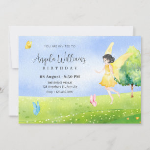 Fairy in the garden invitation