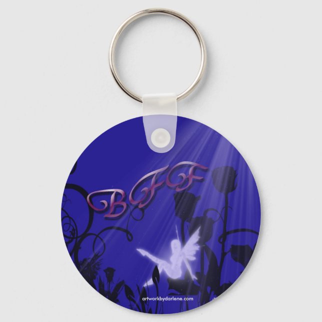 Fairy in the moon light key ring (Front)