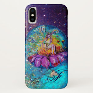 FAIRY IN THE NIGHT Blue Teal Monogram iPhone X Case
