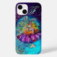 FAIRY IN THE NIGHT   Blue Teal Monogram