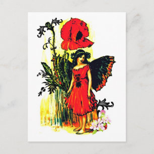 Fairy In The Red Dress Postcard