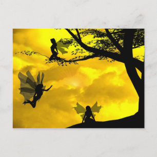 Fairy in the trees postcard