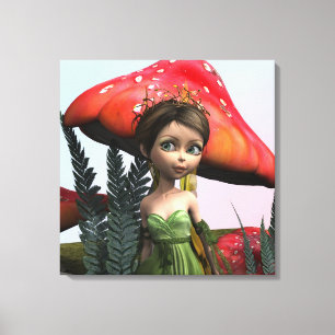 Fairy in Woodland Canvas Print