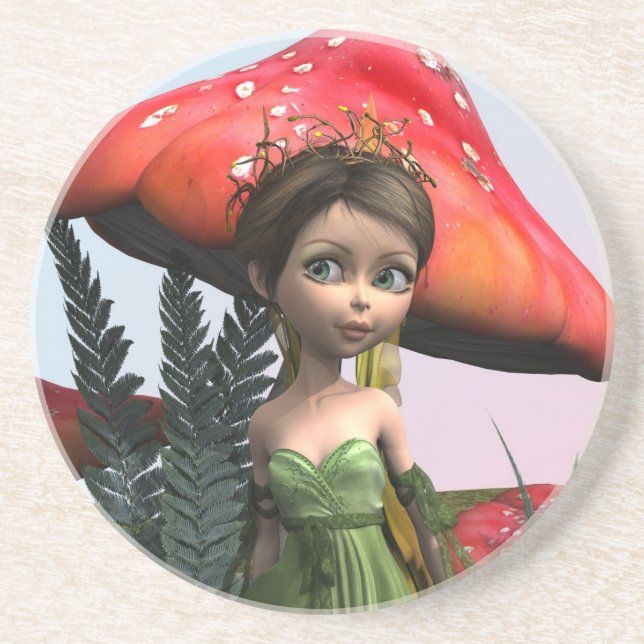 Fairy in Woodland Coaster (Front)