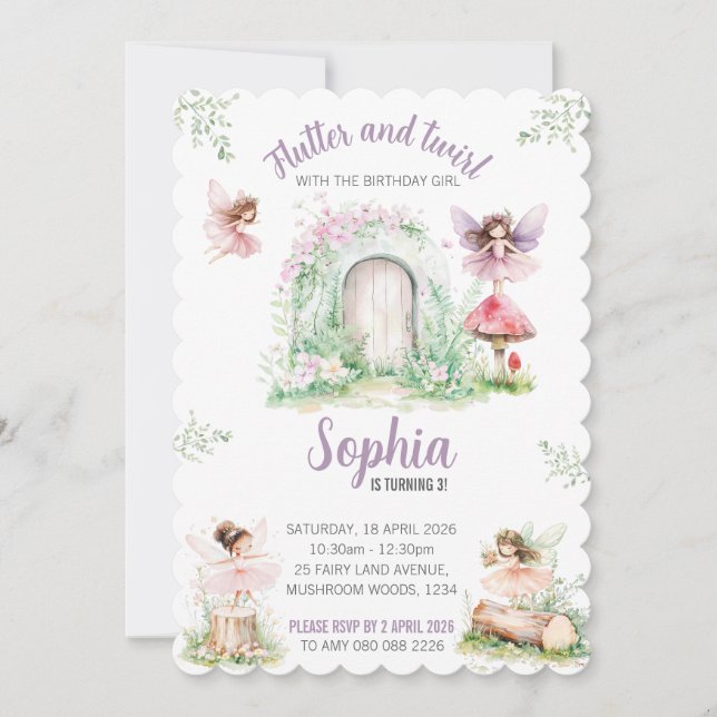 Fairy Invitation Template (Front)