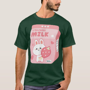 fairy kei pastel strawberry milk cute pink kawaii T-Shirt