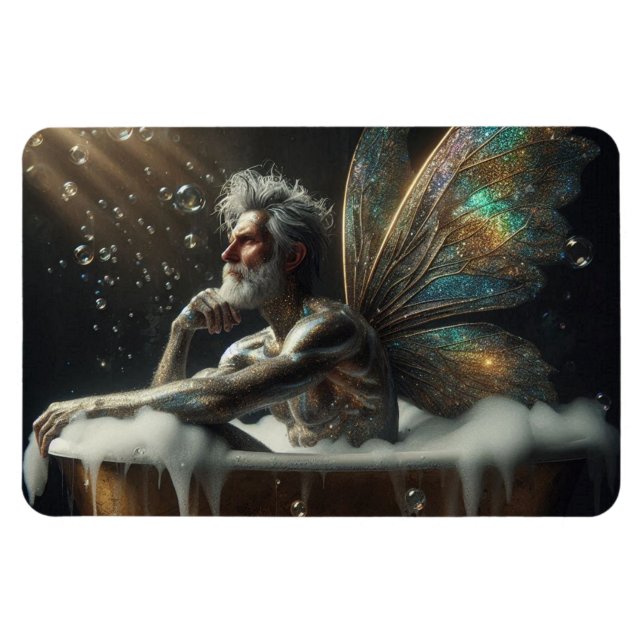 Fairy King Takes a Bath Magnet (Horizontal)