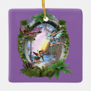 Fairy Kingdom  Ceramic Ornament