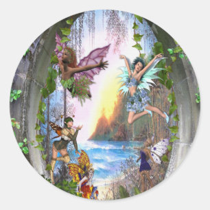 Fairy Kingdom Classic Round Sticker