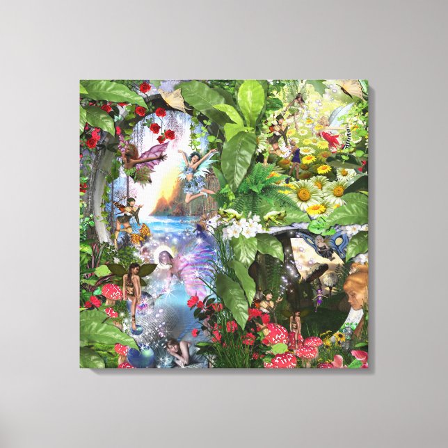 Fairy Kingdom forest dreamland fantasy stories Canvas Print (Front)