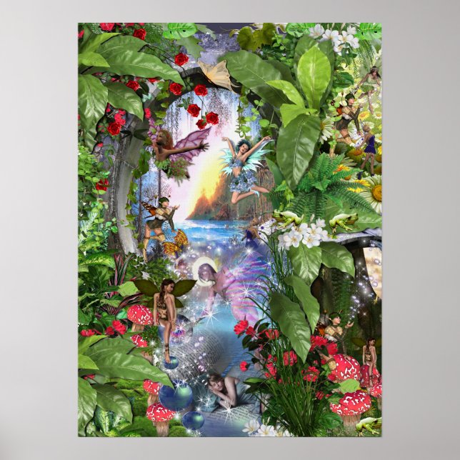 Fairy Kingdom forest dreamland fantasy stories Poster (Front)