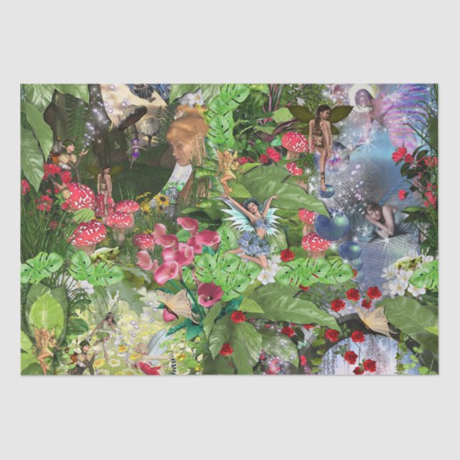 Fairy Kingdom forest dreamland fantasy stories Tissue Paper (Front)